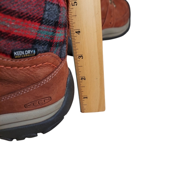 KEEN Bern Baby Bern Waterproof Leather Boots | KEEN.DRY | Plaid Collar Womens 8 - Picture 15 of 16